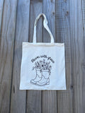 BOOTS IN BLOOM TOTE